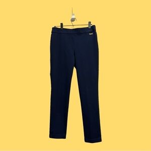 Calvin Klein Stretch Pull On Pants Straight Leg Gold Accent Tag Size M